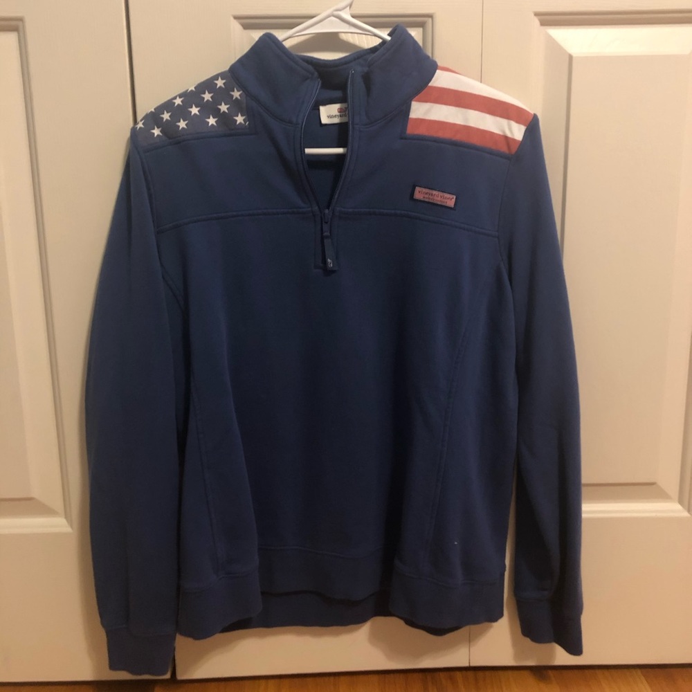 Vineyard Vines American flag Shep shirt, sz L